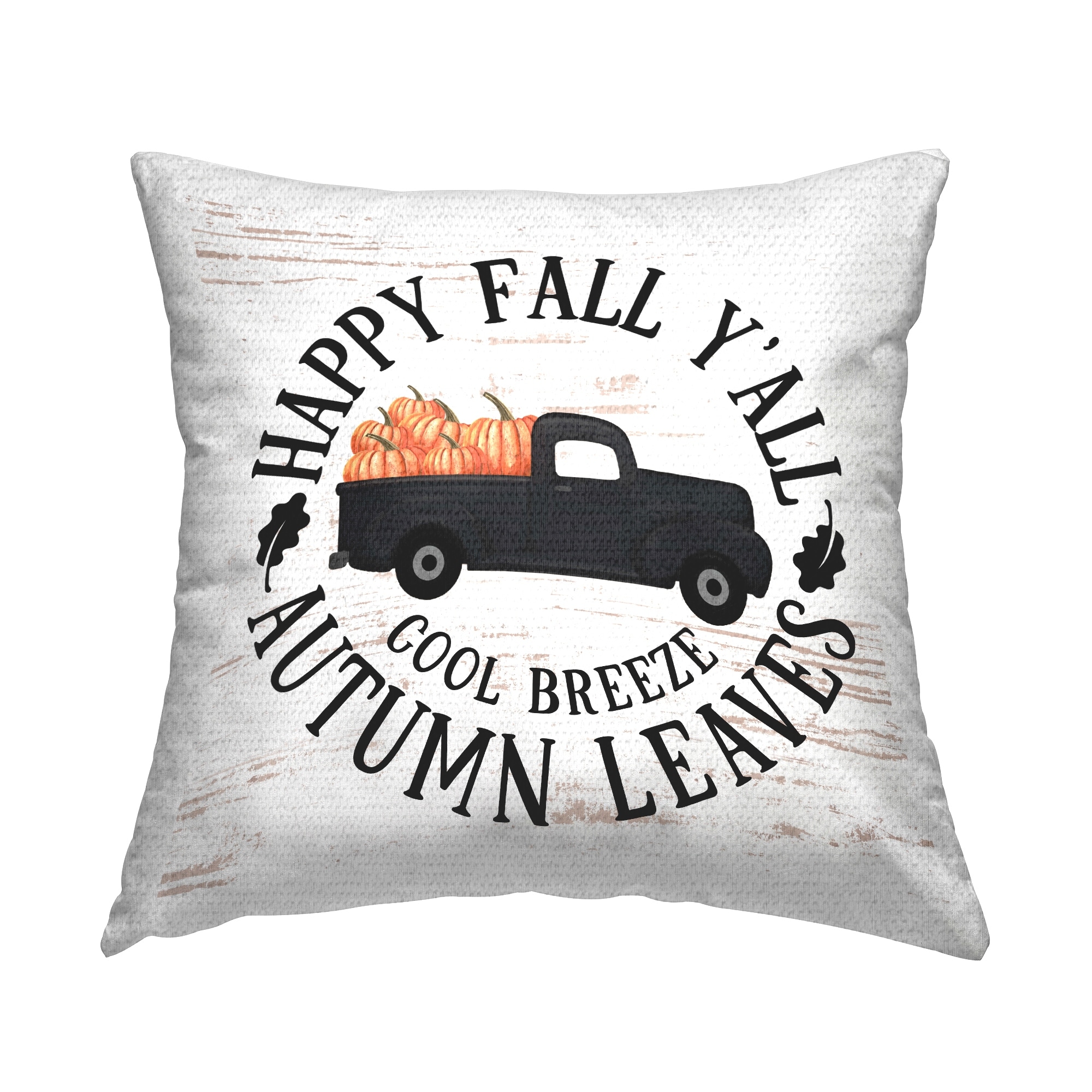 Stupell Happy Fall Y'all Rustic Pumpkin Truck Printed Outdoor Throw Pillow Design by Lettered and Lined