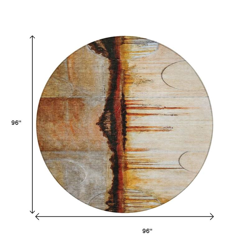 HomeRoots Abstract Transitional Rectangle Outdoor Rug
