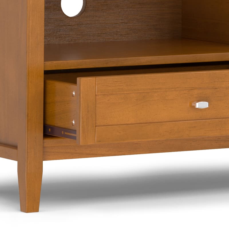 WYNDENHALL Norfolk SOLID WOOD 72" Wide Transitional TV Media Stand For TVs up to 80" - 18" d x 72" w x 20" h
