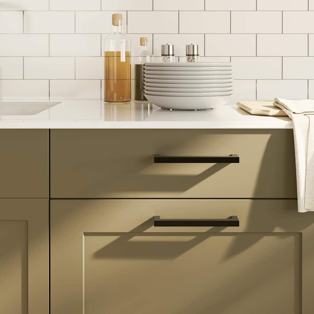 vidaXL Cabinet Handles Kitchen Lockable Door Cupboard Handle Stainless Steel