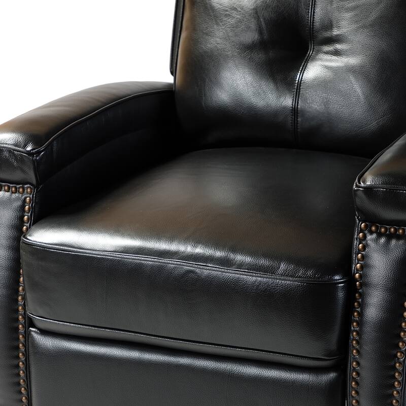 Gaspar Mid-Century Modern Pushback Recliner with Nailhead Trim by HULALA HOME