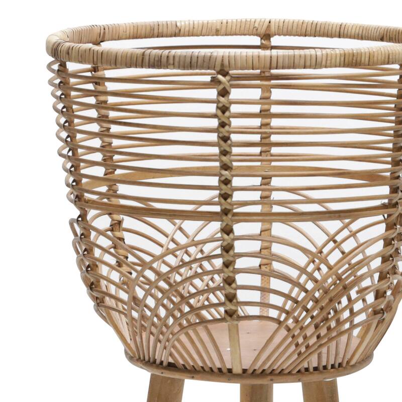 Sagebrook Home Set of 2 Wicker Planters - 12" x 12" x 22"