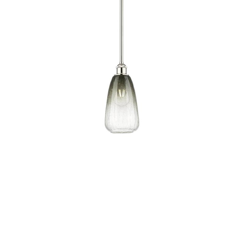 Innovations Lighting 616-1S-13-6 Brookhaven Almond Pendant Brookhaven - Polished Nickel / Slate