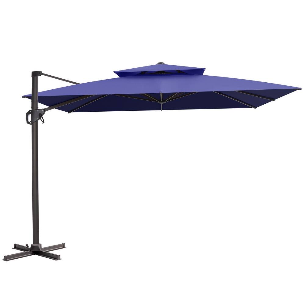 VredHom 10 X 10 ft Square Patio Cantilever-Offset Aluminum Umbrella