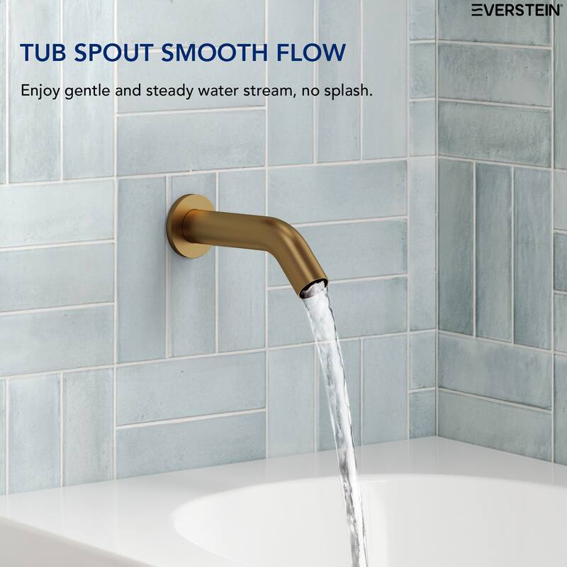 6" Dual-Function Tub and Shower Faucet Set, Modern Tub And Shower Trim Kit Valve Included