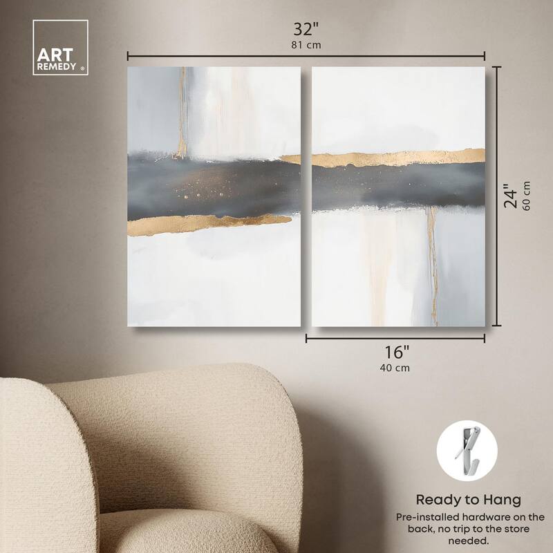 Azure Horizon I Canvas Set of 2 by Art Remedy, Gallery Wrapped