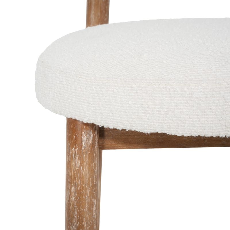 Christopher Knight Home - Riven Natural Rubberwood 26.77" Counter Stool Set with Beige Upholstery