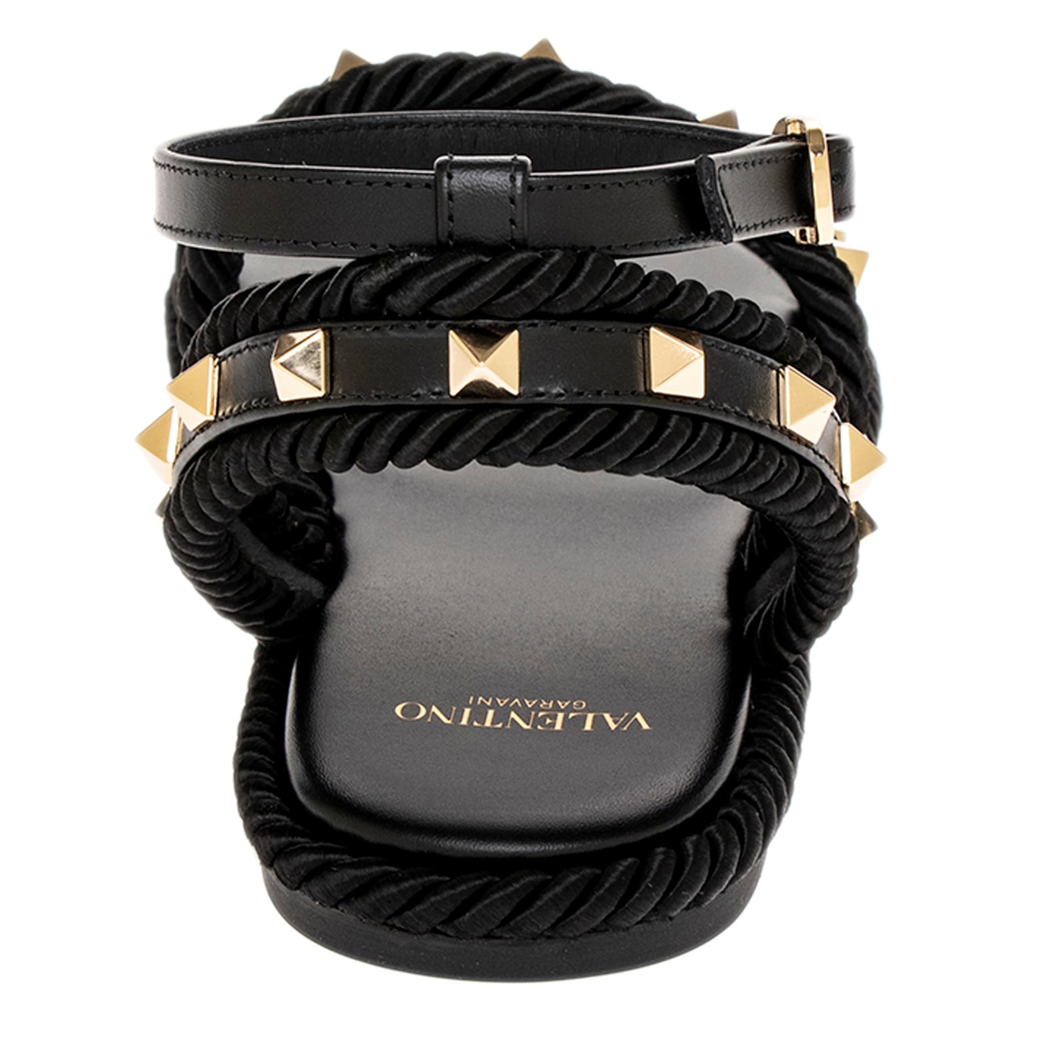 Valentino Rockstud Torchon Sandals - Overstock - 42901409