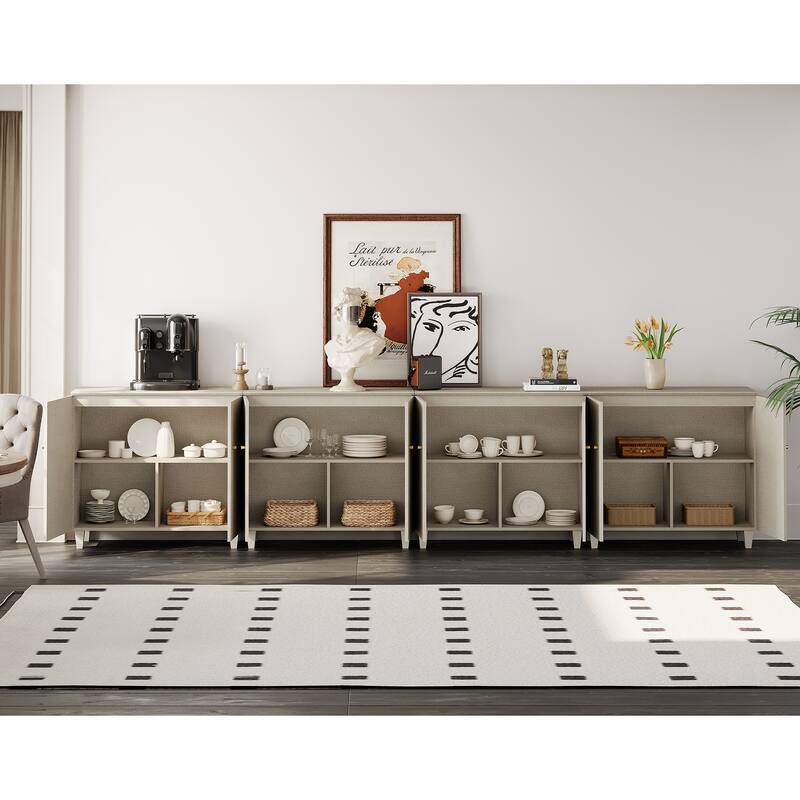Sideboards Buffet Cabinets with Doors for Dining Room, 32.4"H