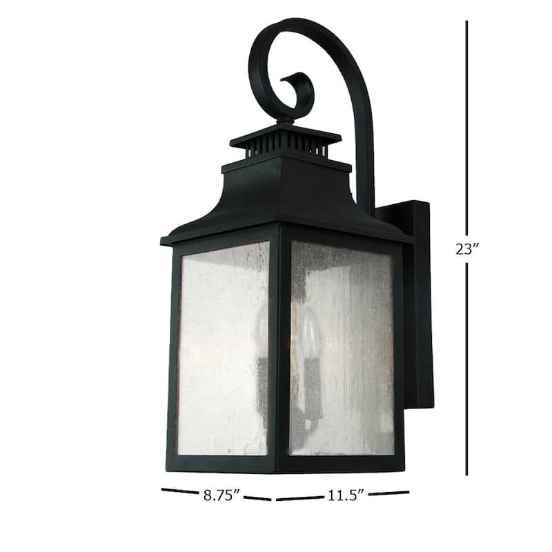 Morgan 2 Light Exterior Light in Imperial Black Finish
