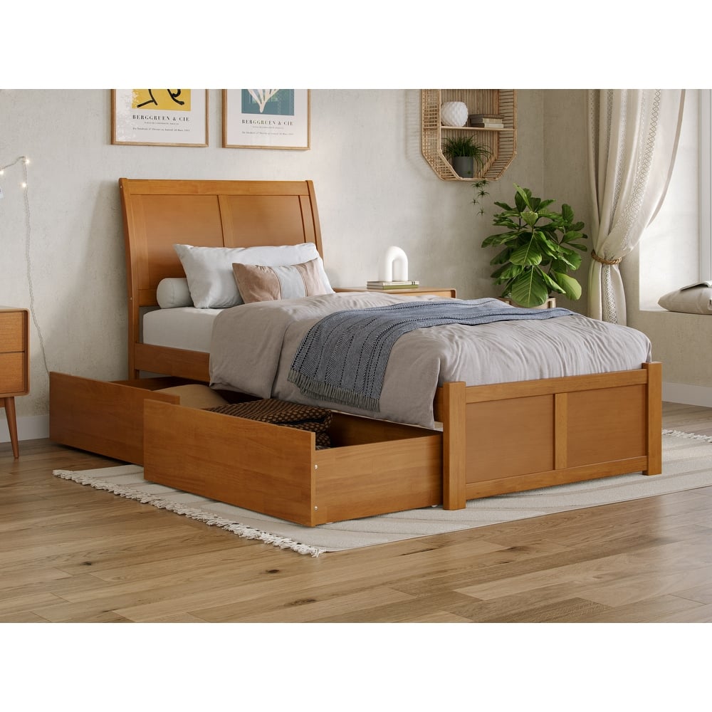 Portland Platform Bed with Footboard and Storage Drawers