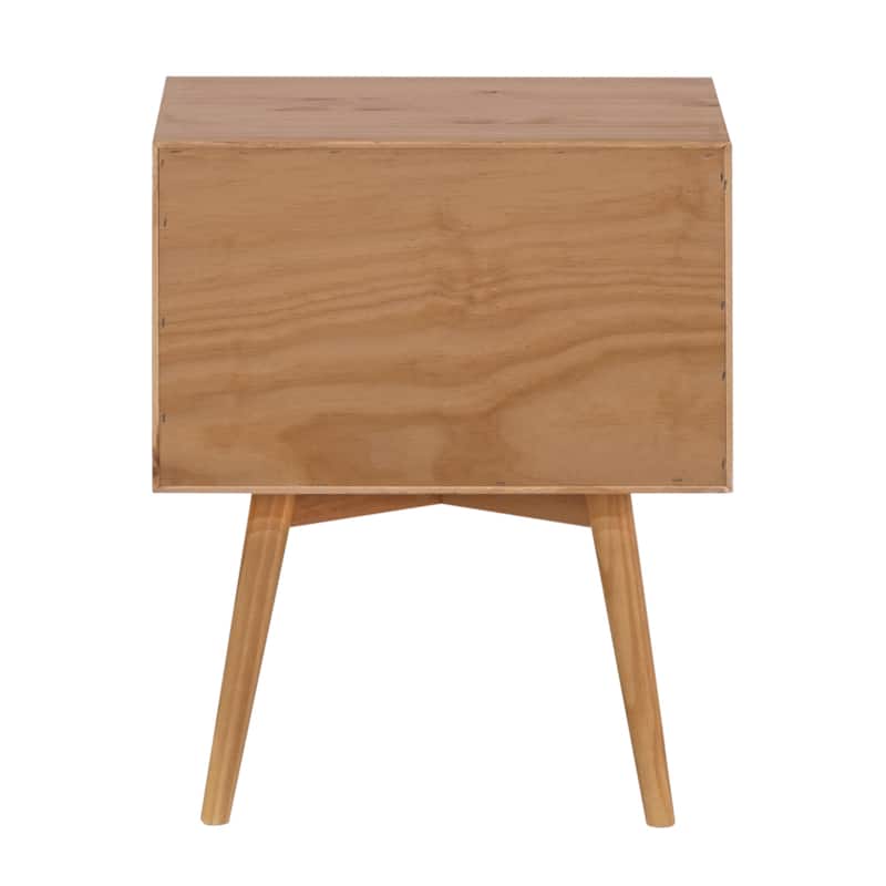 Middlebrook Mid-Century Modern Solid Wood 2-Drawer Nightstand