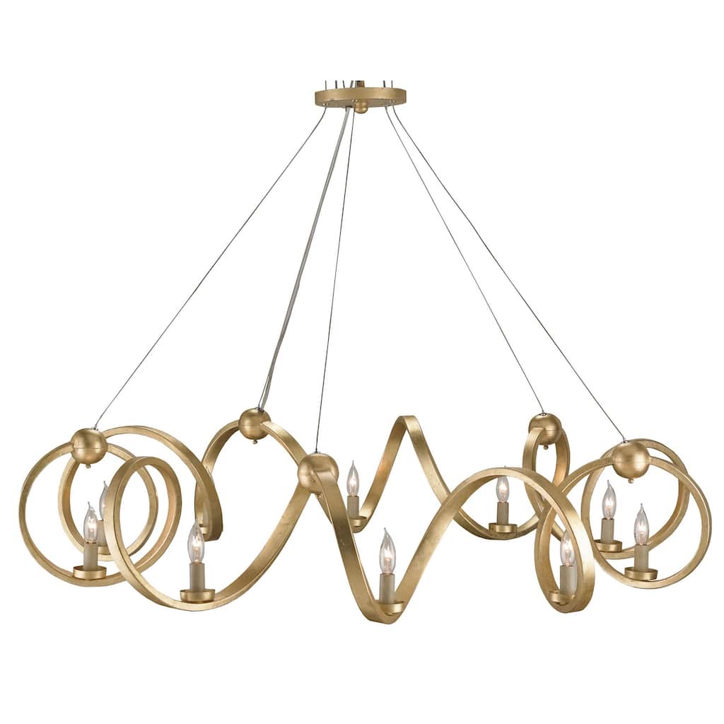 Currey & Company Ringmaster Gold Chandelier - 10.25"h x 46"dia