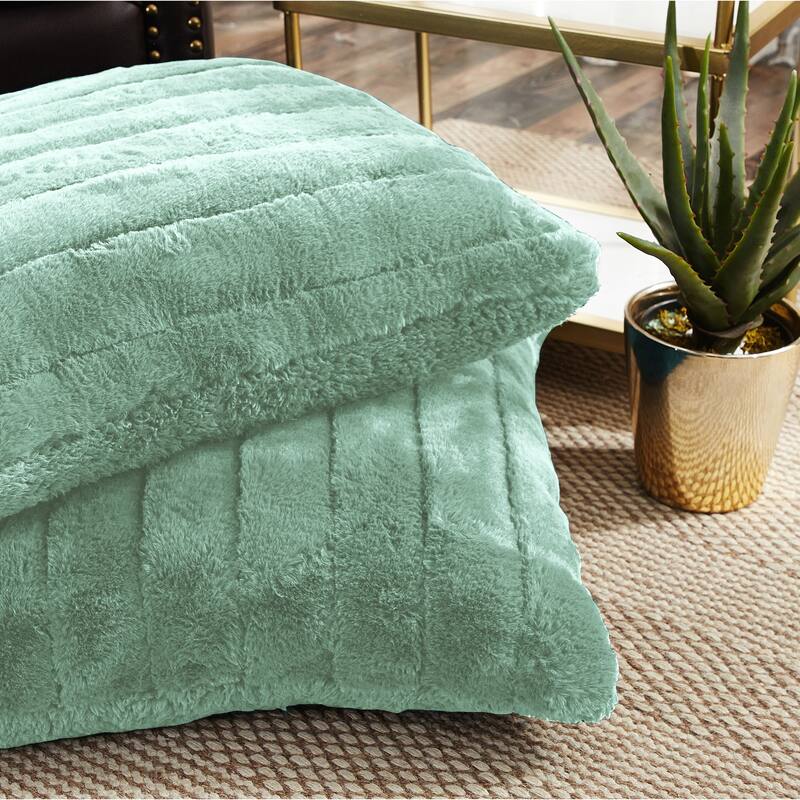 Supermink Soft Solid Throw Pillow Covers Set of 2, NO INSERT