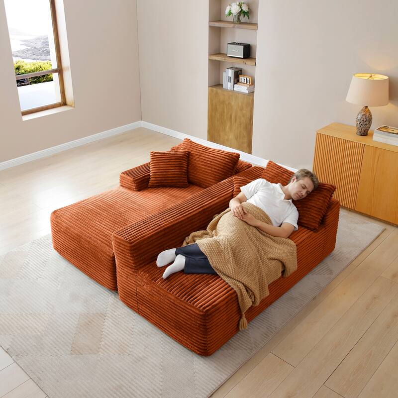 105'' Modular Sectional Sofa, Cloud Sectional Couch with Deep Seat,Modern Modular L-Shape Sofa Couch with Chaise