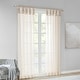 preview thumbnail 5 of 21, Madison Park Elowen Twisted Tab Voile Sheer Window Pair
