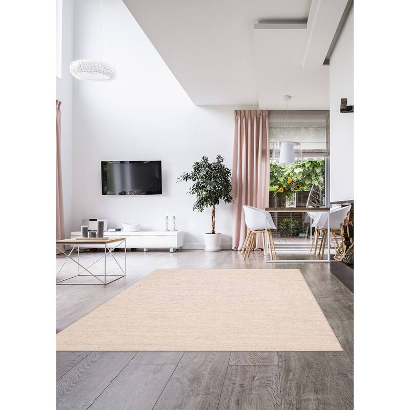 ECARPETGALLERY Flat-Weave Nevada Light Grey Wool Kilim - 7'7 x 10'2