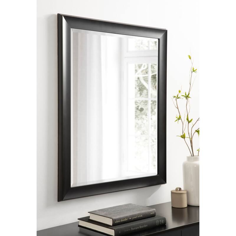 Kate and Laurel Scoop Framed Beveled Wall Mirror