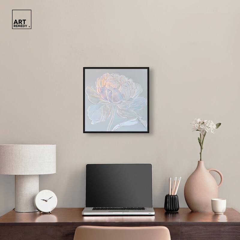 Embossed Flower II Canvas by Art Remedy