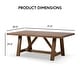 preview thumbnail 2 of 18, Furniture of America Drystan Rustic 5-Piece Brown Solid Wood Dining Table Set