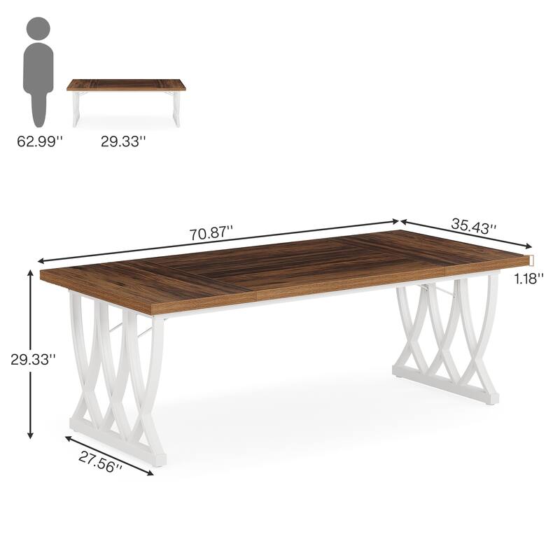 71'' Executive Computer Desk Writing Table for Home Office