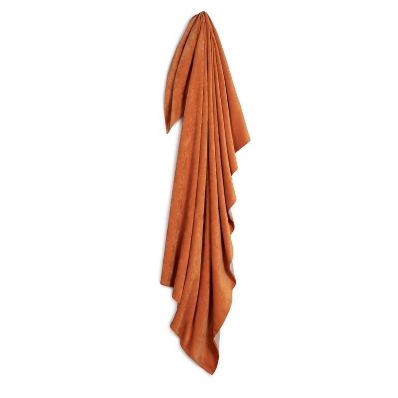 Padma Velvet Throw-Style Bed Scarf - King - Orange
