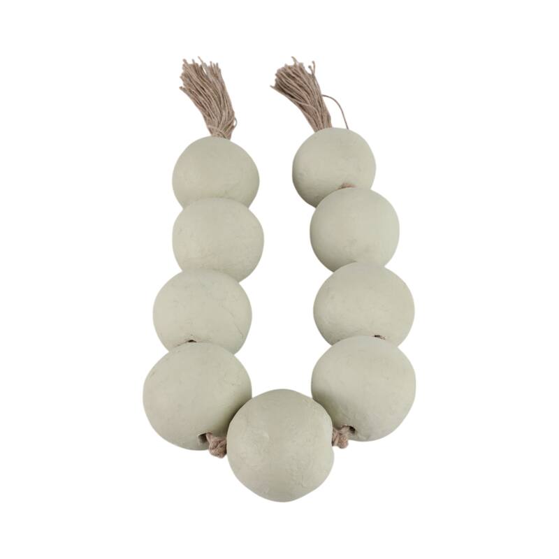 Pottery Woven Beads with Natural Materials and Artisan Craftsmanship