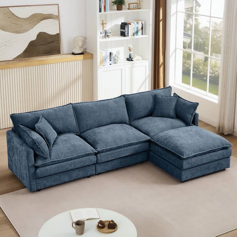 Modular Sectional Sofa, 102 Inch L Shaped Couch Set for Living Room
