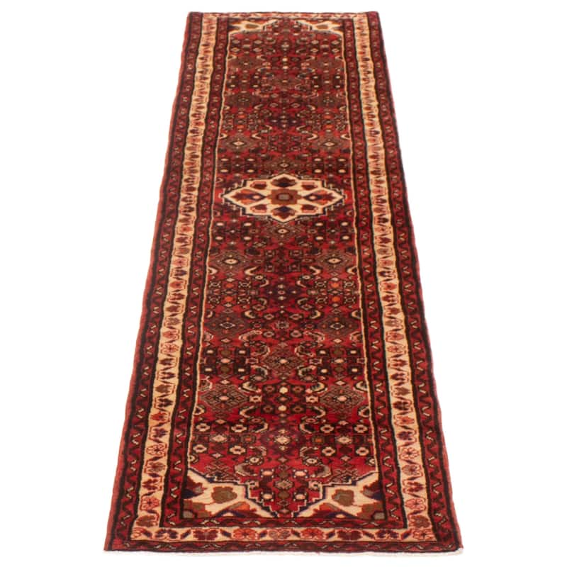 ECARPETGALLERY Hand-knotted Andelz Red Wool Rug - 2'6 x 9'6