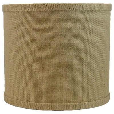 Classic Burlap Drum Lampshade, 8-inch to 16-inch Bottom Size Available