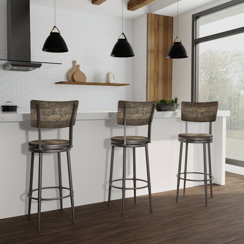 Hillsdale Furniture Jennings Wood and Metal Swivel Stool