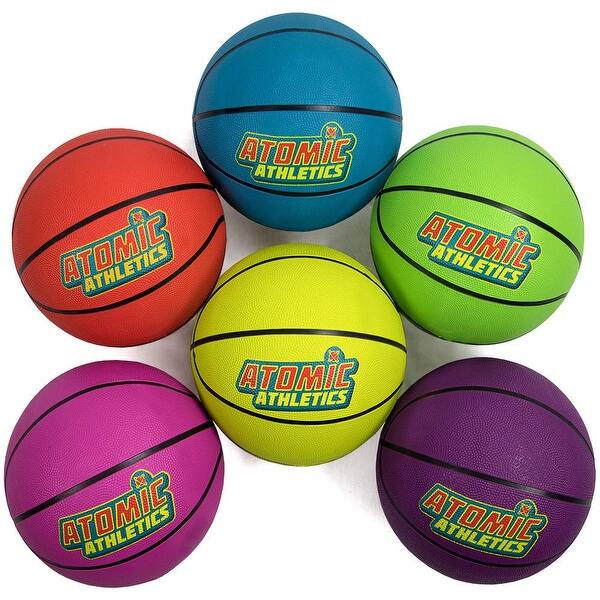 slide 2 of 2, 6 Regulation Size Neon Basketballs