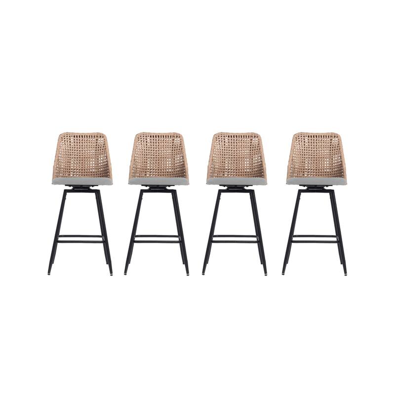 28.7"H Swivel Bar Stools/ Counter Stools with Metal Legs Set of 4 - Set of 4