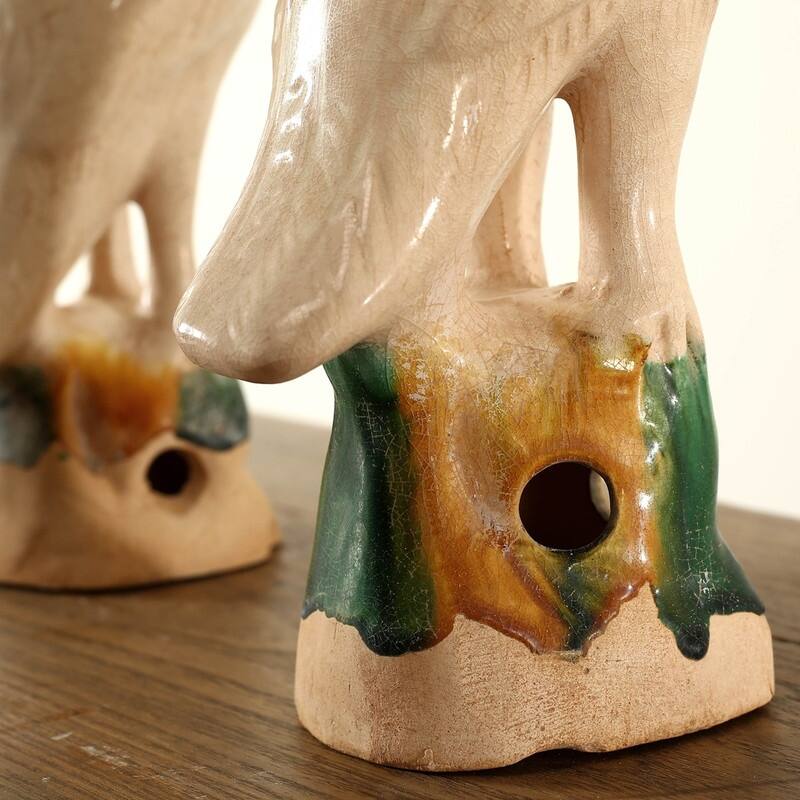 High Creamy White Glazed Parrot