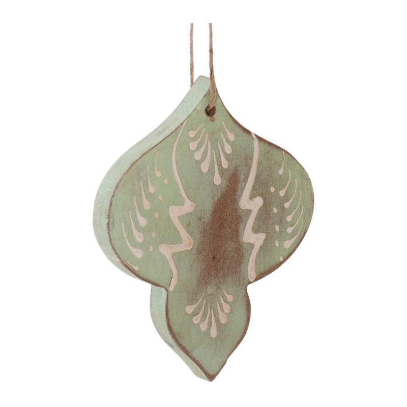Wood Finial Ornament (Set of 6)