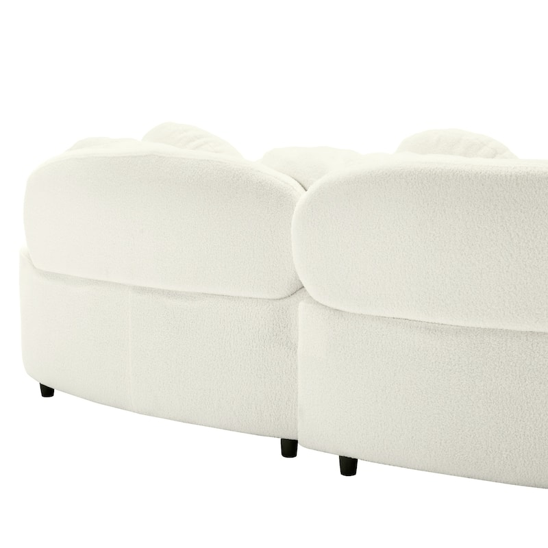 103.5" Foam 3-Seater Sofa with High-Density Cushions & 3 Pillows