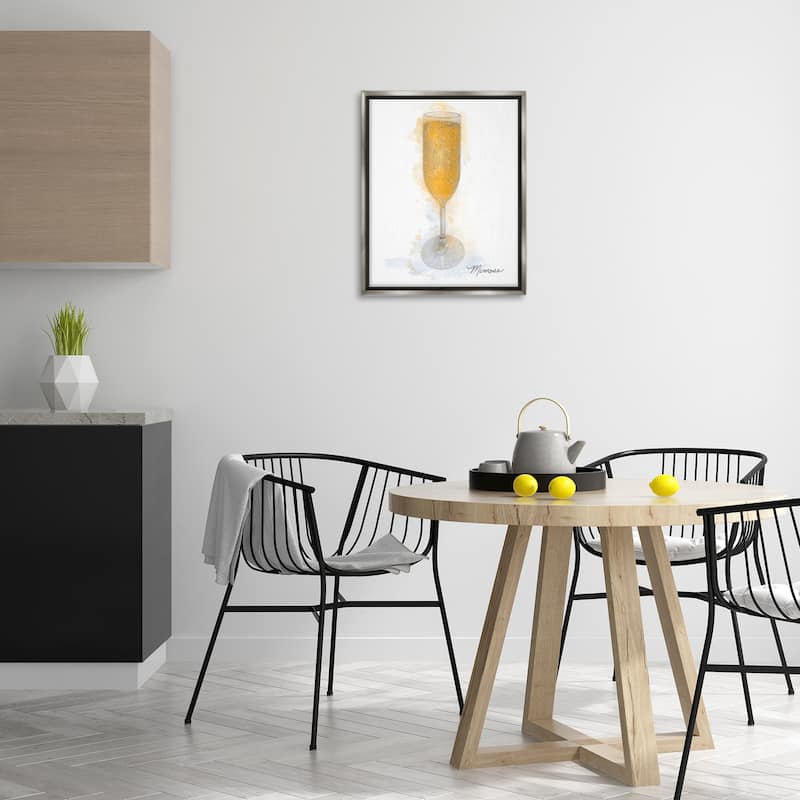 Stupell Gleaming Mimosa Glass Framed Floater Canvas Wall Art Design By Matthew Piotrowicz