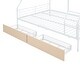 preview thumbnail 11 of 10, White Metal Bunk Bed Frame Full XL Over Queen with 2 Drawers, Ladder