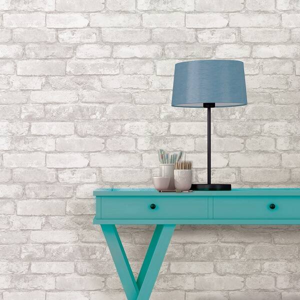 Shop Brewster Nu3010 Nuwallpaper Rustic Brick Wall Peel And Stick Wallpaper Multi Color Overstock 28386176