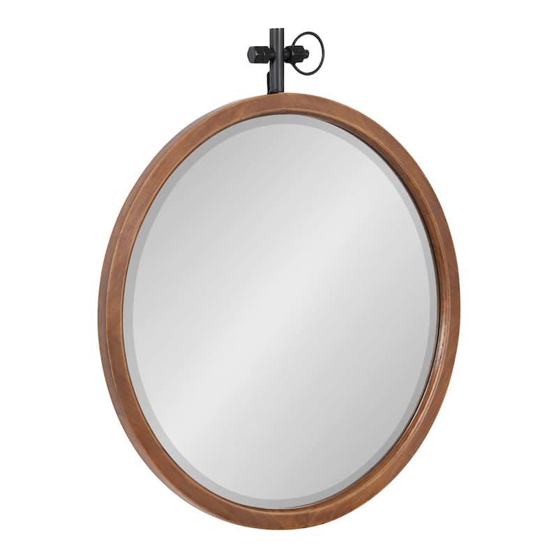 Kate and Laurel Hogan Decorative Framed Wall Mirror - 24x28 - 24x28 - Rustic Brown