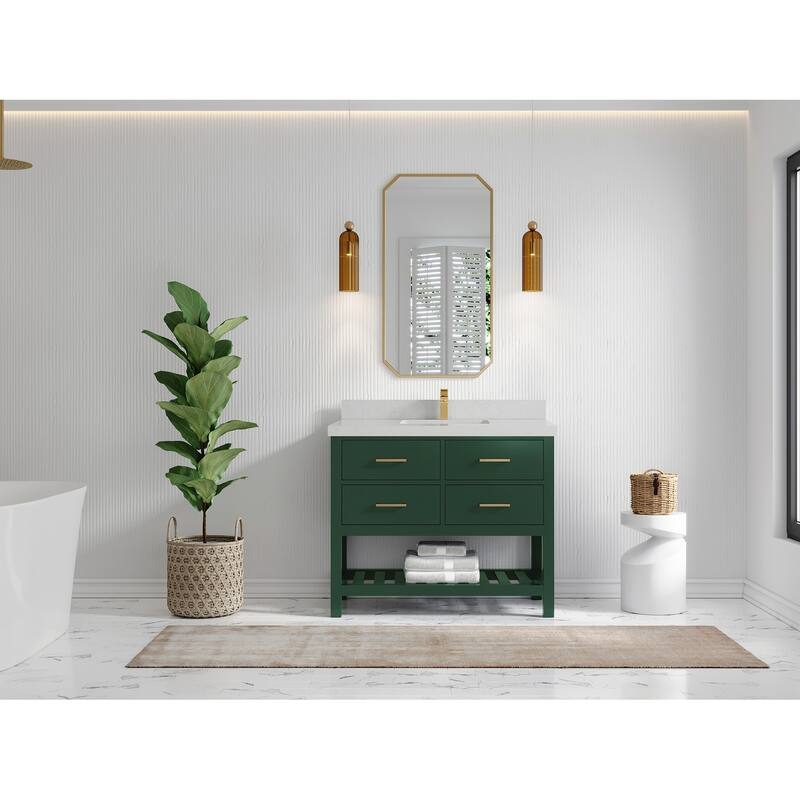 Willow Collections 42 in. W x 22 in. D Parker Single Sink Bathroom Vanity with Countertop