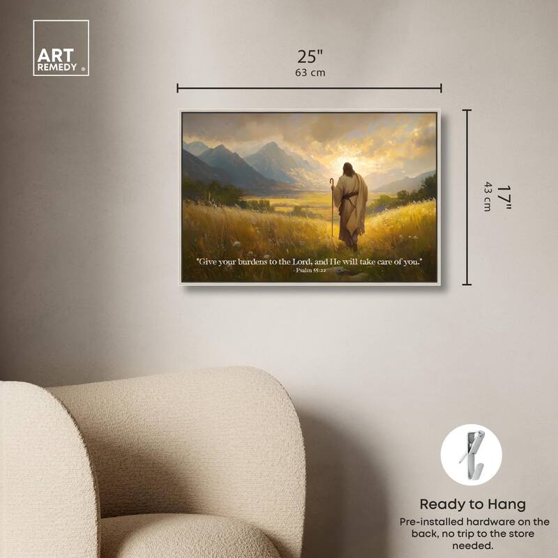 Give Your Burdens Canvas by Art Remedy
