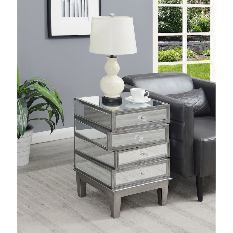Convenience Concepts Gold Coast J Daniels 4 Drawer End Table