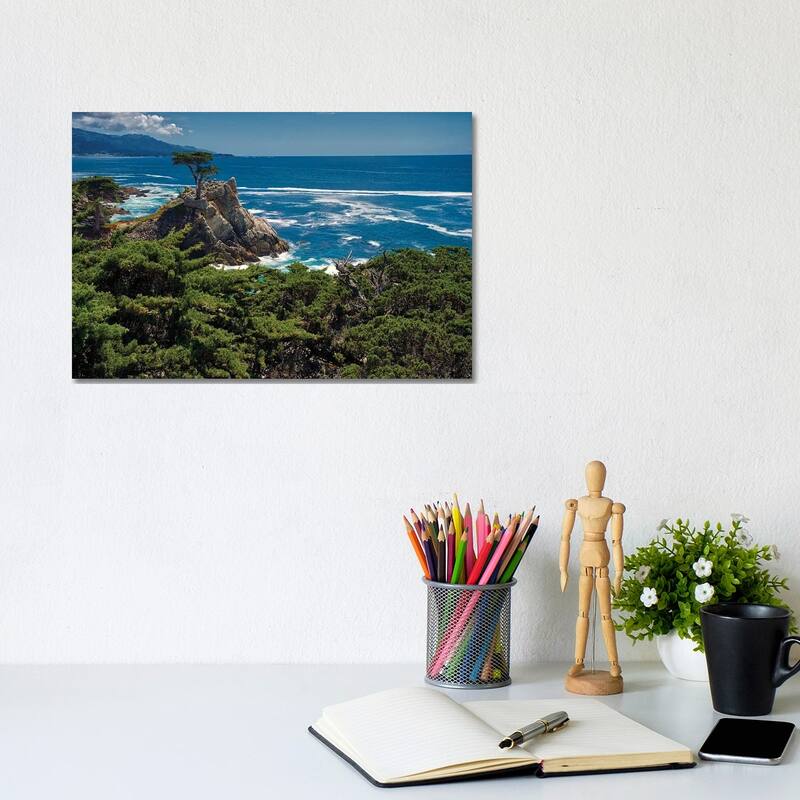 iCanvas "Lone Cypress, Pebble Beach, Ca" by Zoe Schumacher Canvas Print - 8x12x0.75
