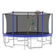 preview thumbnail 6 of 21, 16 ft. Round Outdoor Trampoline with Enclosure Net and Basketball Hoop
