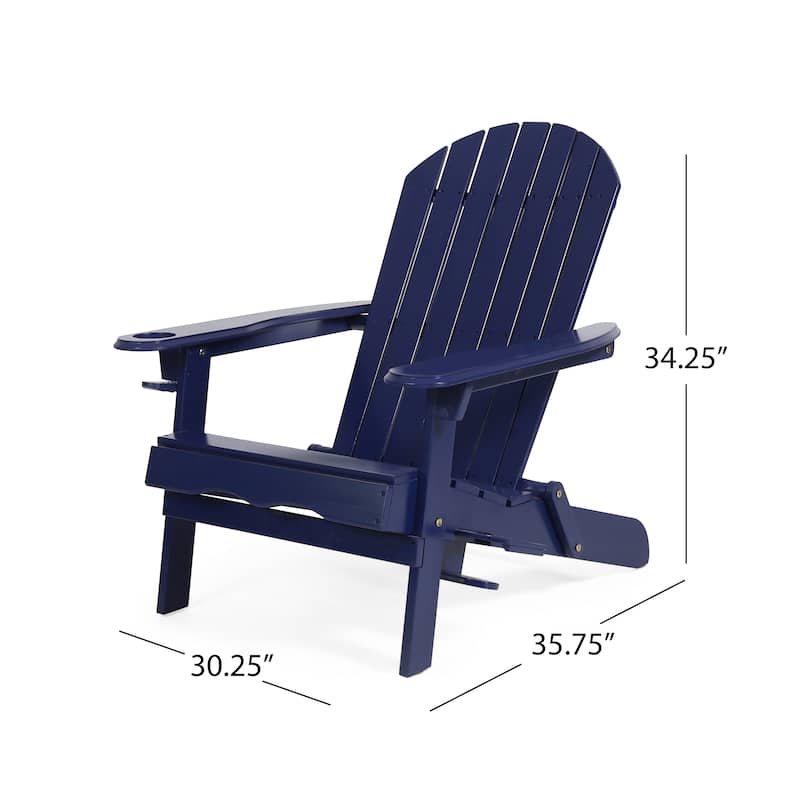 Bellwood Acacia Wood Folding Adirondack Chair by Christopher Knight Home
