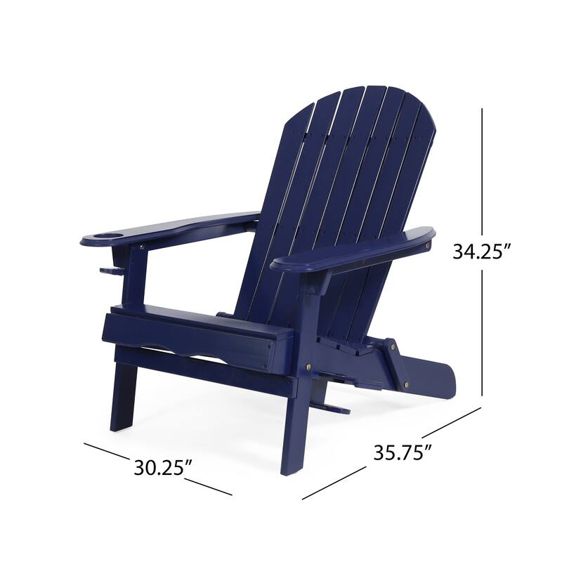 Roomfitters Bellwood Outdoor Adirondack Chair with Cup Holders for Patio Relaxation