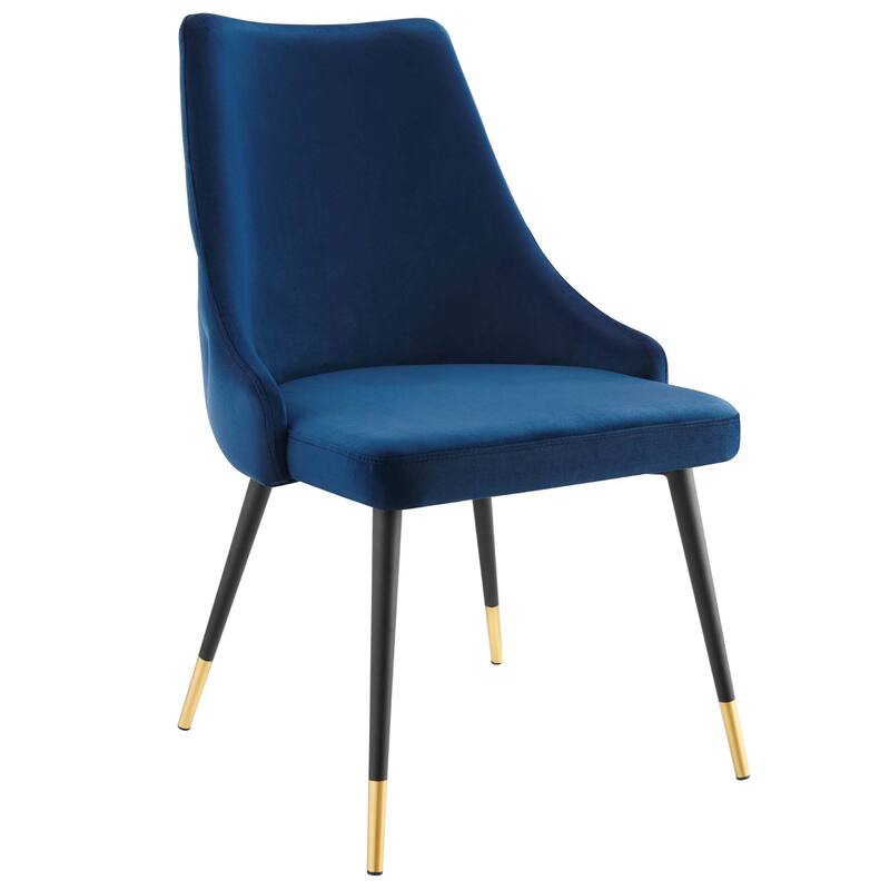 Modway Adorn Dining Side Chair Performance Velvet in Navy, Set of 2