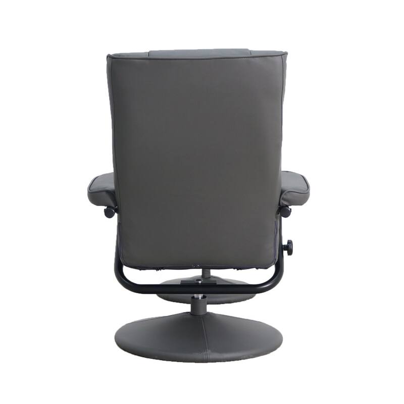 Contemporary Multi-Position Recliner and Ottoman with Wrapped Base