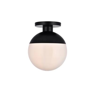 1-Light Flush Mount with 12 inch Frosted White Glass